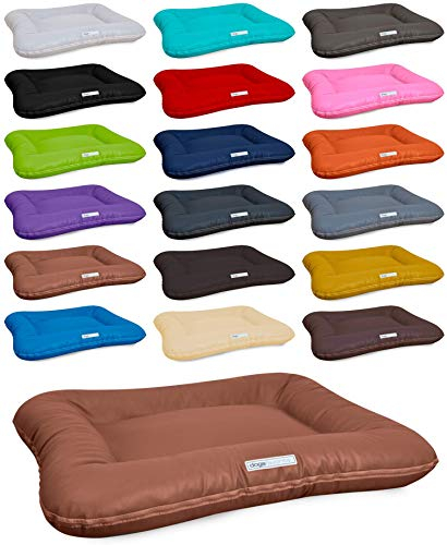 dogsfavorite Hundebett Classic aus Kunstleder Gr. XL 120 x 100cm Cognac Hundekissen Hundesofa Hundebetten