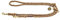 HUNTER LIST Verstellbare Führleine, Seil, Messing-Karabiner, maritim, 1, 2 x 200 cm, beige