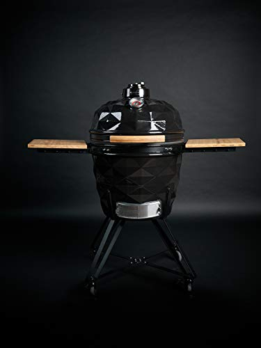 Kamado Club Pro 22 Large Grill, Smoker, Pizza Oven, Diamond Cut shape, Black