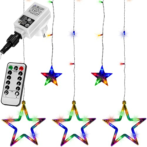 VOLTRONIC LED-Lichtvorhang, für den Innen- und Außenbereich, IP44, Modell und Farbe nach Wahl, Fernsteuerung