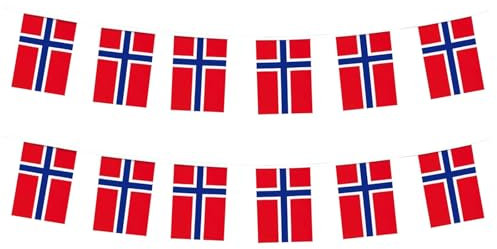 Bandiera Norvegia, piccola bandiera norvegese, decorazione per sfilate, feste, aule, giardini e festival (Norvegia)