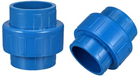 sourcing map 40mm x 40mm PVC tubo raccordo unione solvente connettore rapido blu 2pcs