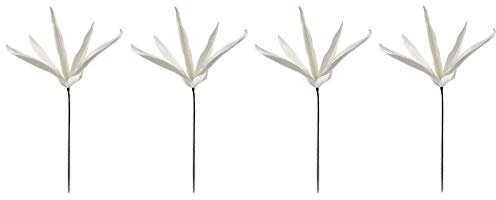 DARO DEKO Kunstblume 100cm Schilf in weiß 4 Stück