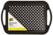 2X 1x Rectangular Non-Slip Serving Tray - Black, Grey or White, Colour at Random - Ideal for Dinner/Drinks)