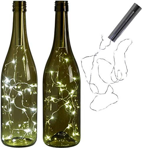 FSL LED Bottle White Lights 20 Bulb AA BAttery Stopper Star Twinkle Light