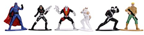 Jada Toys GI Joe Nanofigs 6er-Set Nano Sammelfiguren aus Die-Cast, Duke, Cobra Commander, Baroness, Snake Eyes, Destro, Storm Shadow, Spielzeugfiguren, 6 Stück/Set, 4 cm, ab 8 Jahren