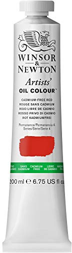 Winsor & Newton Artists' Oil Paint, 200ml Tube, Cadmium-Free Red