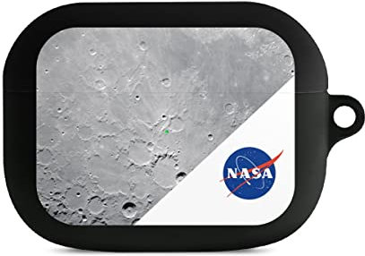 DeinDesign Hülle mit Karabiner kompatibel mit Apple AirPods Pro 1. Generation Case schwarz Schutzhülle mit Schlüsselanhänger NASA Mond Universum