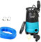 KATSU 400W Professional Submersible Pump for Clean and Dirty Water with 10 Meters Hose 1 and Quick Coupler Changeable Base