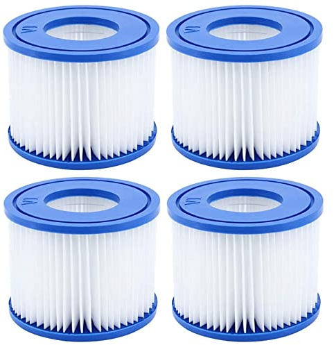 woejgo VI Filterkartusche für Pool, Flowclear Pool Filter, Filter Ersatzfilter für Lay-Z-Spa Miami, für Vegas, für Monaco. Größe 6-58323. (4 Pack)