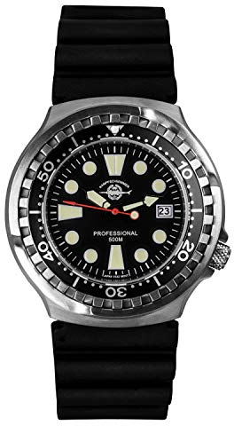 BOMBFROG Herren Taucheruhr Neopren Armband Kampfschwimmer Professional 500 m