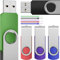 FEBNISCTE 64GB USB Stick 5 Stück - Rotate USB Flash Laufwerk Speicherstick 64 GB 5er Pack Bunt Einklappbar Drehgelenk Flash Drive