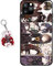 Hülle für iPhone 12 Pro Max Anime Handyhülle [Mit Schlüsselbund] Cartoons Silikon Sanft Bumper Case Hülle für iPhone 12 Pro Max