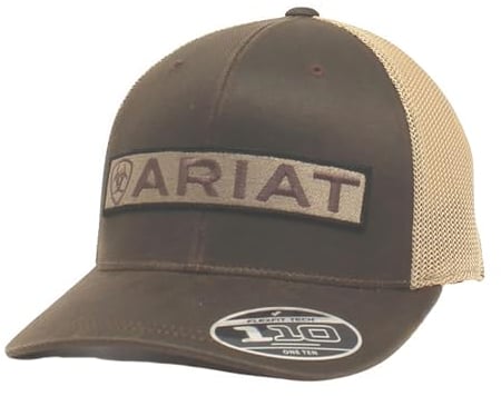 ARIAT Herren Flex Fit 110 Long Logo Brown Cap