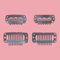 WENNALIFE 2 Dunkel Braun Clips für Extensions Haarverlängerung U Form Ersatz Haarclips für Clip in Extensions Echthaar Metall Edelstahl Clips für Secret Wire Hair Extensions Echthaar