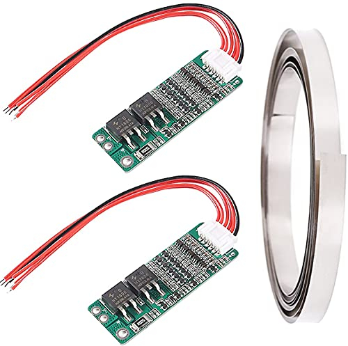 Youmile 2 Stück 5S 15A Li-Ion Lithium Batterie 18V 21V 18650 BMS Schutzplatine Platine 18650 Ladeschutzplatine mit Nickelstreifen