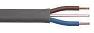 L&M 2.5mm Twin and Earth 6242Y Flat Grey Electric Cable - BASEC Approved - Additional Socket Cable (2 Metres)