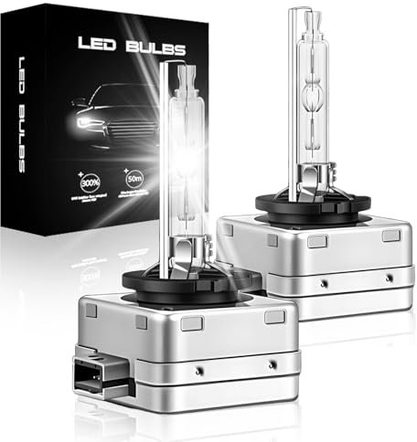SPOLI D1S Xenon Bulb 35W 6000K HID Headlight Super White D1S bulb Discharge Lamp，Compatible with 66140 85415XV2S1 Pk32d-1 Pair