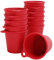 SoPro 12x Schnapsbecher Plastik 4 cl wiederverwendbar - Shotgläser 40 Milliliter rot - Mehrweg Schnapsglas zum Umhängen - Shot Becher 4cl - Schnapsgläser für Junggesellenabschied Frauen, JGA