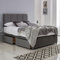 ComfoRest - Luxurious 6FT Super King Bed with Mattress & 2 Drawers | Elegant Set for Modern Bedrooms | Sturdy Frame for Everyday Use | Comfortable Design for Restful Nights (Grey Plush)