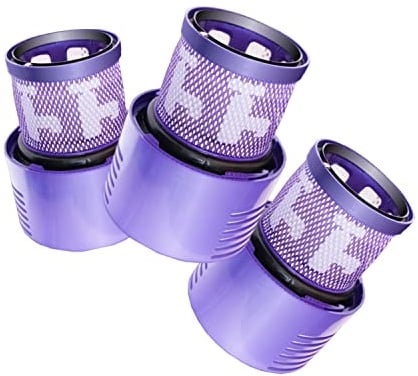 Allotech Filtro per Dyson V10 Cyclone Series, Absolute, Animale, Motorhead, Total Clean - 3 Filtri per Aspirapolvere Senza Fili - Ricambio Accessori # DY-969082-01