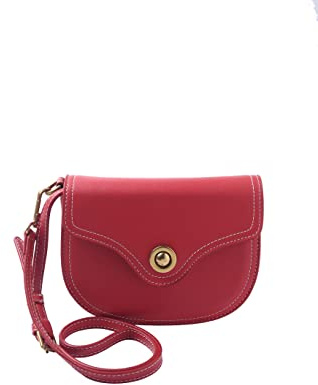 Hannah Bazaar UK Satteltasche, Leder, klein, Rot