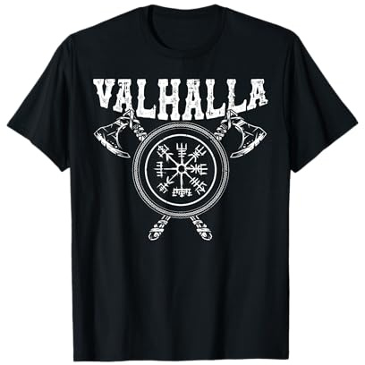 Hache Boussole Ragnar Valhalla Viking Combat Histoire Cadeau T-Shirt