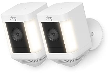 Ring Spotlight Cam Plus Battery | Wireless outdoor Security Camera 1080p HD Video, Two-Way Talk, LED Spotlights, Siren, alternative to CCTV system | 2 Cameras