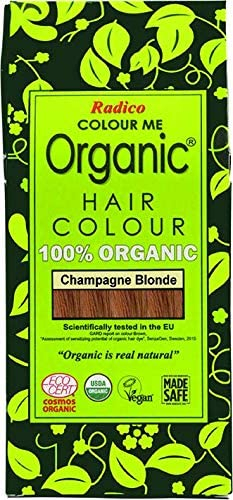 Radico Colour Me Organic Pflanzenhaarfarbe | Bio und Vegan | Zertifizierte Naturkosmetik | 100% Natürlich | Gesunder Glanz | Champagnerblond | 2 Packungen = 200 g