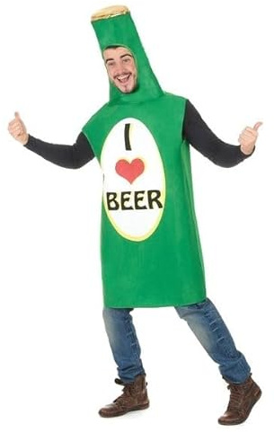 I Love Beer Kostüm Lustiges Bierflaschen-Kostüm