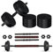 Pure Health Adjustable Dumbbells Weights set for Men Women, Dumbbell hand weight Barbell home gym equipment free weights 10kg/15kg/20kg/40kg weight set (20), Black