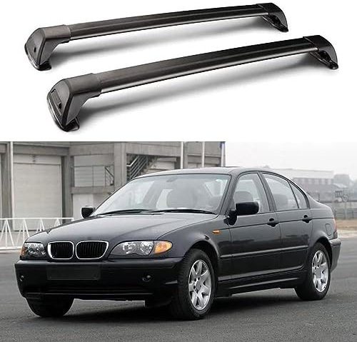 Dachträger Gepäckträger für BMW 3 Series E46 Sedan 1999-2004,Aluminium Relingträger Dachgepäckträger Querträger Dachfahrradträger