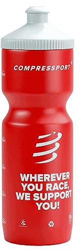 COMPRESSPORT Cycling Trinkflasche für Erwachsene, Unisex, Rot/Weiß, Einheitsgröße