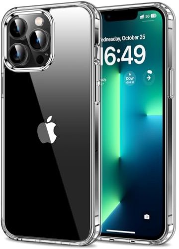 HOOMIL Crystal Clear Hülle für iPhone 13 Pro 6,1 Zoll, Nie Vergilbung Transparent - Durchsichtig