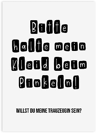 Nastami Postkarte Möchtest Du meine Trauzeugin sein? PINKELN Karte Trauzeugin Geschenk Trauzeugin
