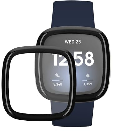 kwmobile 2X Transparente Displayschutzfolie kompatibel mit Fitbit Versa 3 Folie - Schutzfolie für Fitness Tracker - robuster Displayschutz