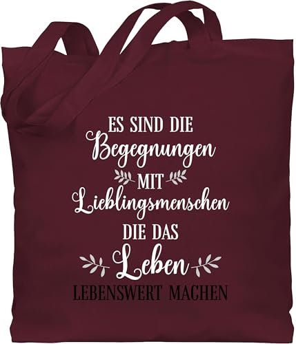Shirtracer Baumwolltasche - Freund Taschen - Geschenk Lieblingsmenschen - Lieblingsmensch Geschenke - Seelenverwandte - Unisize - Bordeauxrot - bester freundschaft tasche beste freunde für