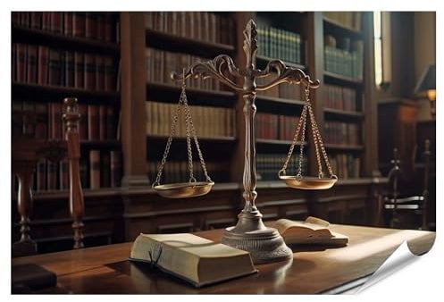 islandburner XXL Bild Poster Nahaufnahme Justitia Waagschale Anwaltskanzlei Premium Bilder Fotodruck