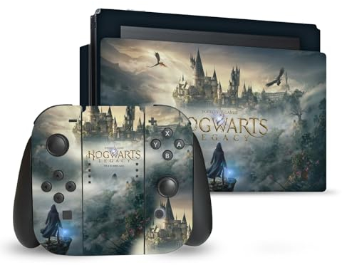 Head Case Designs Offizielle Hogwarts Legacy Wichtige Kunst Grafiken Vinyl Haut Gaming Aufkleber Abziehbild Abdeckung kompatibel mit Nintendo Switch Console & Dock & Joy-Con Controller Bundle