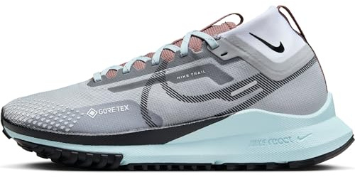 Nike Women's React Pegasus Trail 4 Gore-Tex Trainers, Lt Smoke Grey Black Glacier Blue, 8