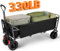 morpilot XXL Bollerwagen Faltbar 250L 330LB, Faltbarer Bollerwagen mit Seitentasche Getränkehalter verstellbarem Griff, Strandwagen für Alle Gelände, Draussen Camping Garten