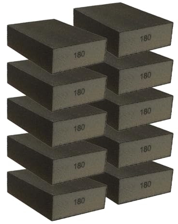 10 Stück Schleifschwamm Verschiedene Körnungen (Korn 180)