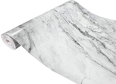 DecoMeister Vinilos Autoadhesivos Para Muebles Imitacion Marmol Gris Oscuro Papel Adhesivo Para Cocina Pared Puertas Láminas Decorativas Decoracion En Rollo Para Forrar 67,5 x 100 cm Aspecto Mármol