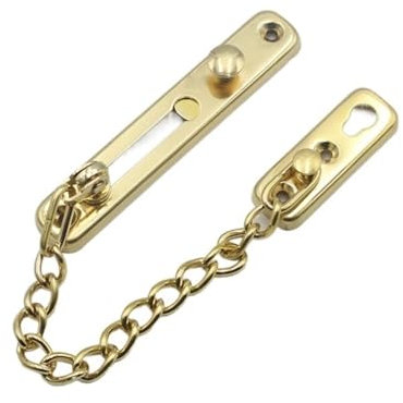 Door Chain Anti-theft Stainless Steel Home Door Chain Latch Safety Guard Security Lock Security Limiter Tools Hardware For Home Door Door Chain Lock (Color : Gold)