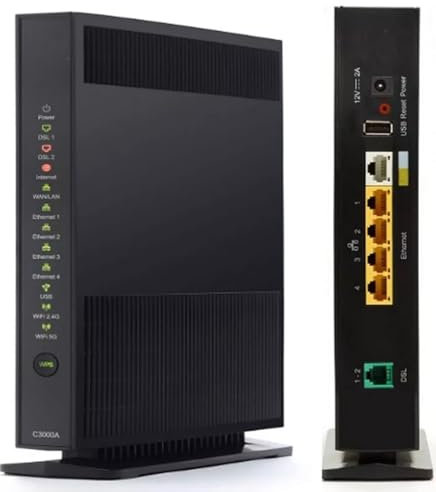 Generic C3000A DSL WiFi Modem Router Compatible with CenturyLink | C3000A Modem Router | High-Speed Internet with Dual-Band 802.11n/ac WiFi OEM Packaging
