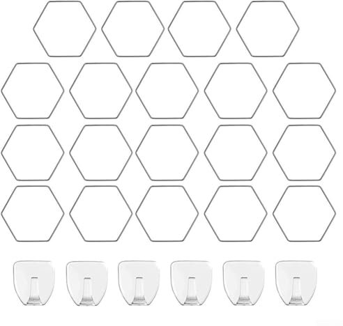Treillis à chaîne, treillis pour plantes d'intérieur, plantes grimpantes, anneaux hexagonaux avec crochets pour plantes grimpantes