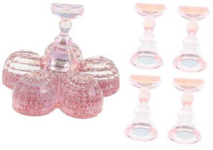 MUSISALY 1set Nail Art Practice Stand Glue Nails Holder Display Stands for Salon