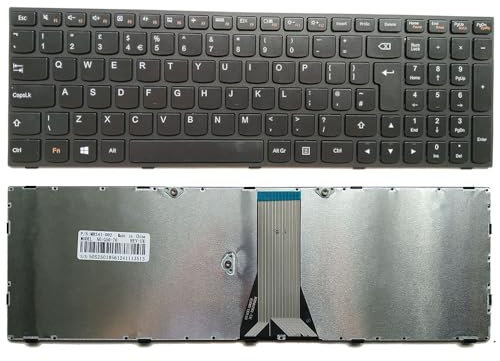 XINDIKBHUB Tastiera per computer portatile Lenovo B50-30 G50-30 G50-45 G50-70 G50-80 Z50-70 25214785 layout UK non retroilluminato con cornice nera