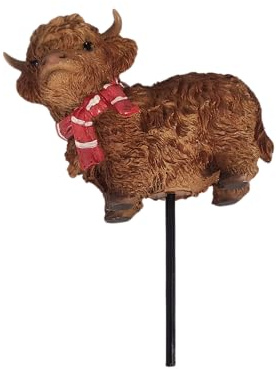 Vivid Arts - Highland Cow with Red Scarf - Plant Pal