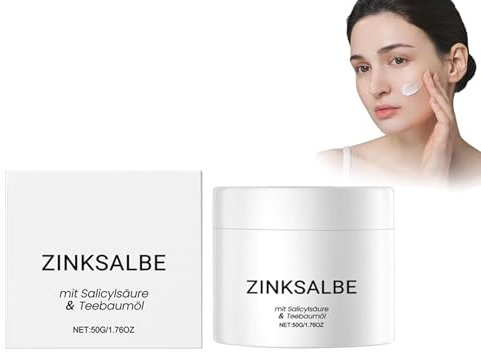 Zinksalbe Gesicht, Zinksalbe Gegen Pickel, Anti Pickel Creme,Zink Salbe Gegen Mitesser und Unreine Haut,Zinksalbe Gesicht Zugsalbe Pickel - Akne Creme (1)